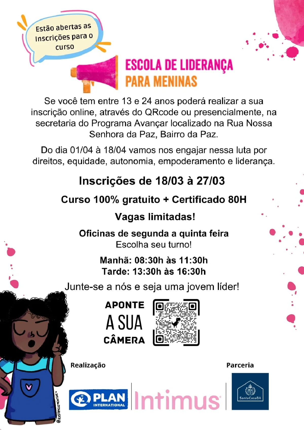 Curso de liderança para meninas é realizado no Programa Avançar